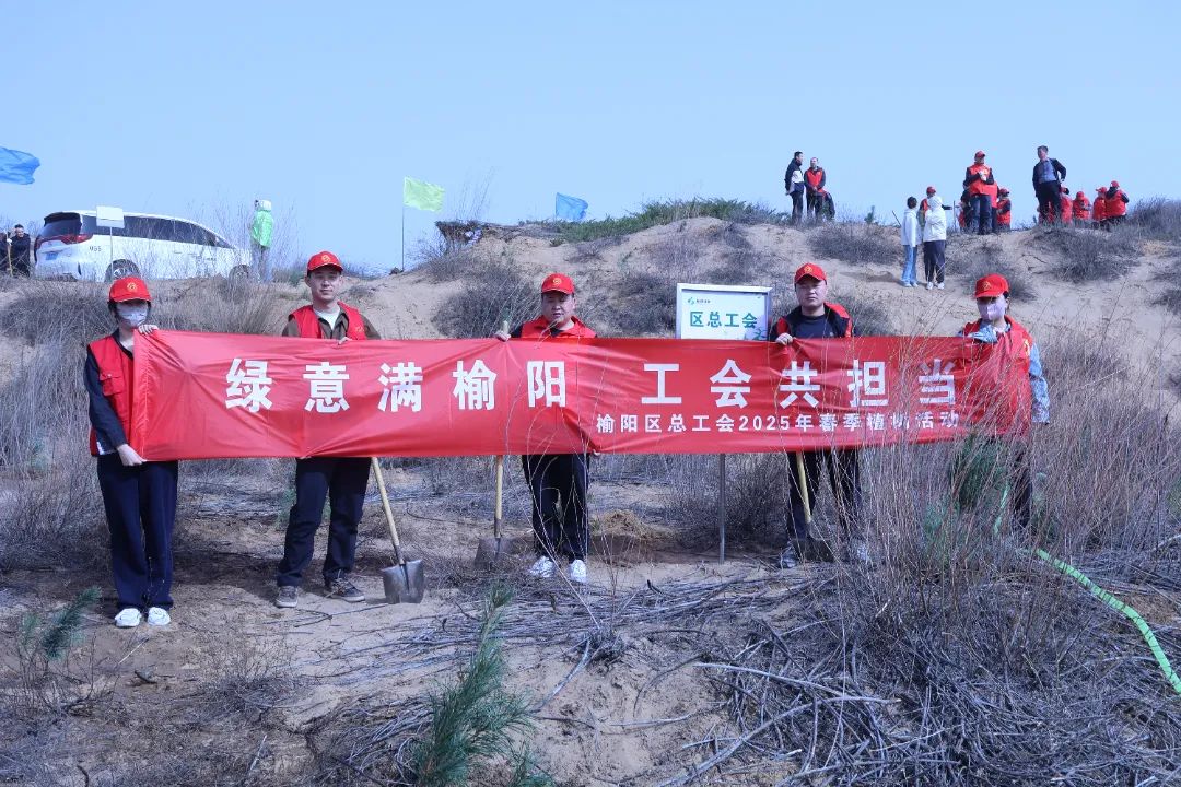 榆阳区总工会开展2025年春季植树活动